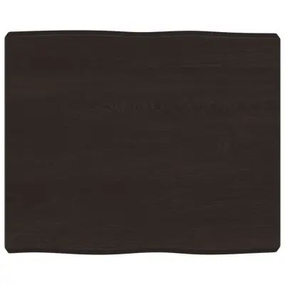 vidaXL Mizna plošča te. rjava 60x50x(2-6) cm obdelana trdna hrastovina