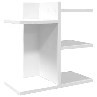 vidaXL Organizator za pisalno mizo bel 42x21,5x42 cm inženirski les