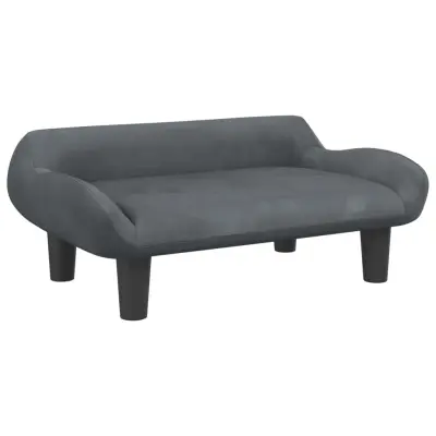 vidaXL Otroški kavč temno siv 70x40x24 cm žamet
