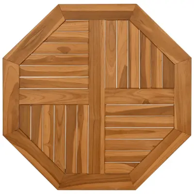 vidaXL Mizna plošča 70x70x2,5 cm osmerokotna trdna tikovina