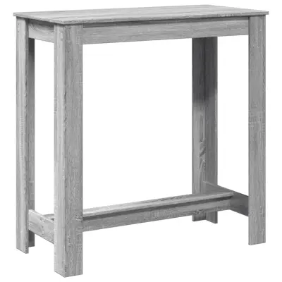 vidaXL Barska miza siva sonoma 102x50x103,5 cm inženirski les