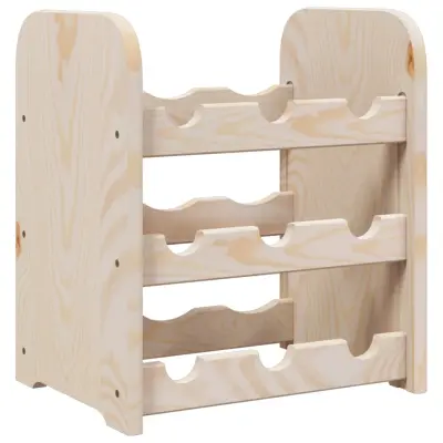 vidaXL Stojalo za vino 33x25x37 cm trdna borovina