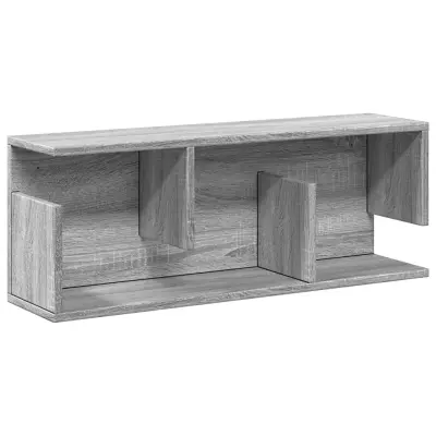 vidaXL Stenska omarica 80x20x30 cm siva sonoma inženirski les