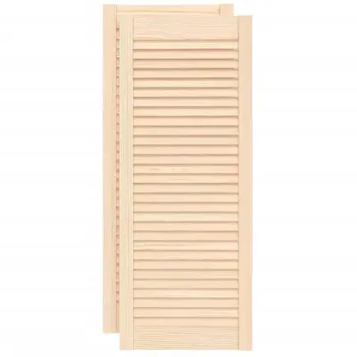 vidaXL Vrata za omarico z letvicami 2 kosa 99,3x39,4 cm trdna borovina