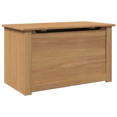 vidaXL Skrinja s pokrovom Panama 79x42x46 cm trdna borovina
