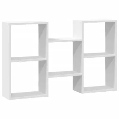 vidaXL Stenska polica bela 96x18x60 cm iverna plošča