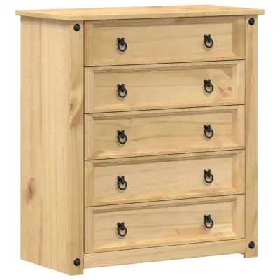 vidaXL Predalnik Corona 80x40x89 cm trdna borovina