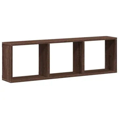 vidaXL Stenska omarica 100x16x30 cm rjavi hrast inženirski les
