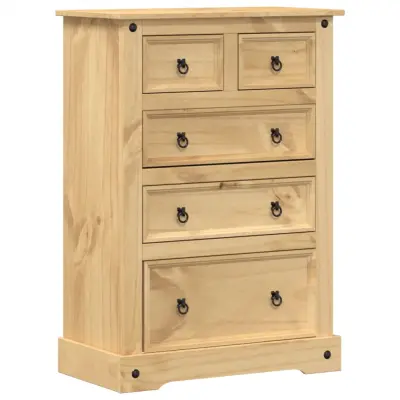 vidaXL Predalnik Corona 80x43x114 cm trdna borovina
