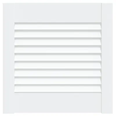vidaXL Vrata za omarico z letvicami bela 39,5x39,4 cm trdna borovina