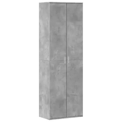 vidaXL Visoka omarica betonsko siva 60x35x180 cm inženirski les