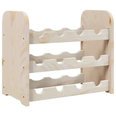 vidaXL Stojalo za vino 43x25x37 cm trdna borovina