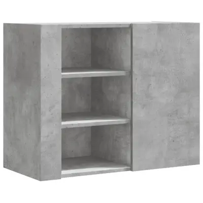 vidaXL Stenska omarica betonsko siva 75x35x60 cm inženirski les