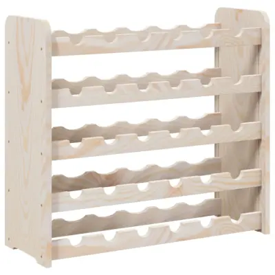 vidaXL Stojalo za vino 67,5x25x60 cm trdna borovina