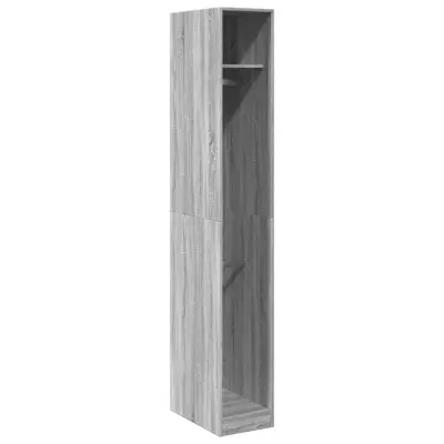 vidaXL Garderobna omara siva sonoma 30x50x200 cm inženirski les