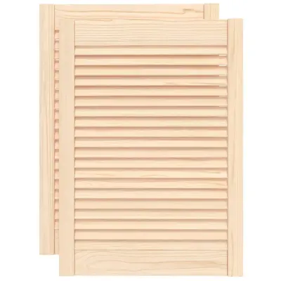 vidaXL Vrata za omarico z letvicami 2 kosa 69x49,4 cm trdna borovina