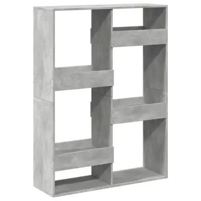vidaXL Pregrada za prostor betonsko siva 100x33x135 cm inženirski les