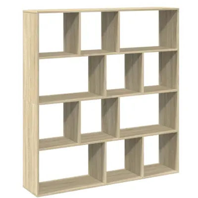 vidaXL Knjižna omara sonoma hrast 132x29x141,5 cm inženirski les