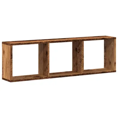 vidaXL Stenska omarica 100x16x30 cm starinski les inženirski les
