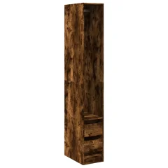 vidaXL Garderobna omara dimljeni hrast 30x50x200 cm inženirski les