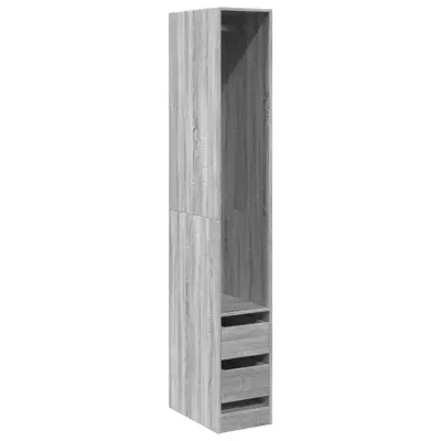 vidaXL Garderobna omara siva sonoma 30x50x200 cm inženirski les