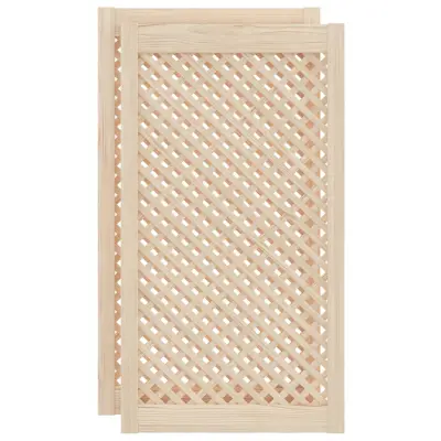 vidaXL Vrata za omarico z mrežico 2 kosa 49,5x99 cm trdna borovina