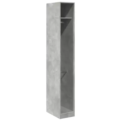 vidaXL Garderobna omara betonsko siva 30x50x200 cm inženirski les