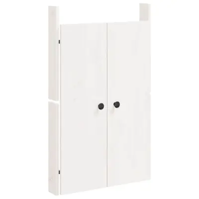 vidaXL Zunanja kuhinjska vrata bela 50x9x82 cm trdna borovina