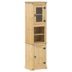 vidaXL Kopalniška omarica Corona 50x40x185 cm trdna borovina