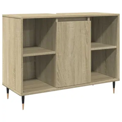 vidaXL Kopalniška omarica sonoma hrast 80x33x60 cm inženirski les