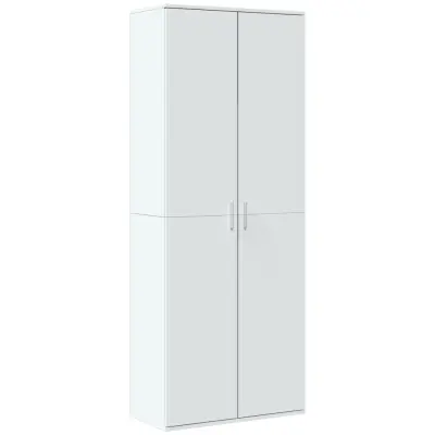 vidaXL Visoka omara bela 70x35x180 cm inženirski les