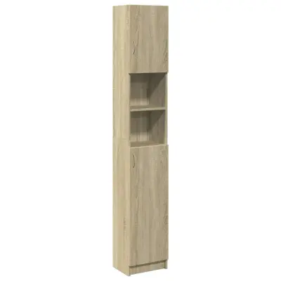 vidaXL Kopalniška omarica sonoma hrast 32x25,5x190 cm iverna plošča