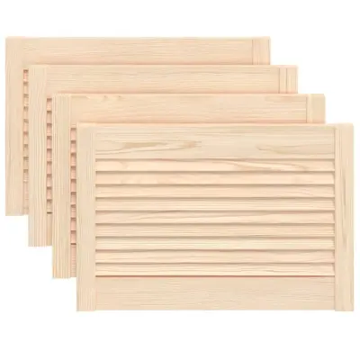 vidaXL Vrata za omarico z letvicami 4 kosi 39,5x59,4 cm trdna borovina