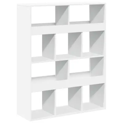 vidaXL Pregrada za prostor bela 100x33x125,5 cm inženirski les