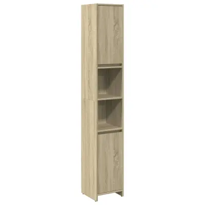 vidaXL Kopalniška omarica sonoma hrast 30x30x183,5 cm iverna plošča