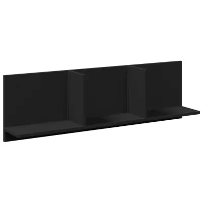 vidaXL Stenska omarica 100x16,5x30 cm črna inženirski les