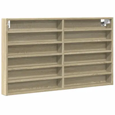 vidaXL Vitrina sonoma hrast 100x8,5x58 cm iverna plošča