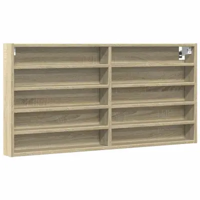 vidaXL Vitrina sonoma hrast 100x8,5x50 cm inženirski les