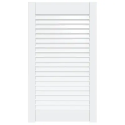 vidaXL Vrata za omarico z letvicami bela 69x39,4 cm trdna borovina