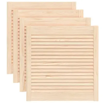 vidaXL Vrata za omarico z letvicami 4 kosi 61,5x59,4 cm trdna borovina