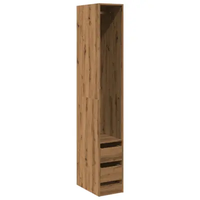 vidaXL Garderobna omara artisan hrast 30x50x200 cm inženirski les
