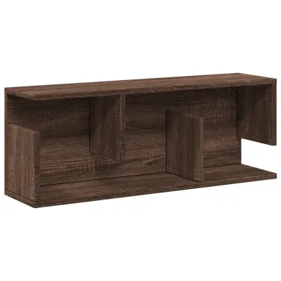 vidaXL Stenska omarica 80x20x30 cm rjavi hrast inženirski les
