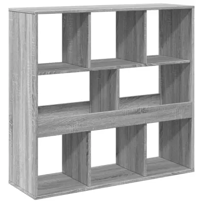 vidaXL Knjižna omara/pregrada siva sonoma 100x33x94,5 cm