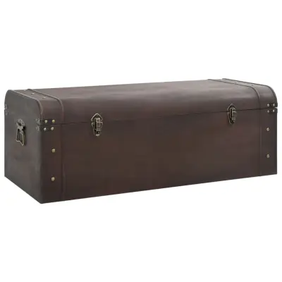 vidaXL Skrinja z zapahi temno rjava 110x50x39,5 cm vezan les