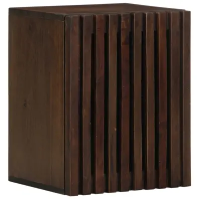 vidaXL Stenska kopalniška omarica 38x34x48 cm rjava trden mangov les