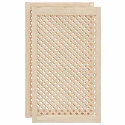 vidaXL Vrata za omarico z mrežico 2 kosa 59,5x99 cm trdna borovina