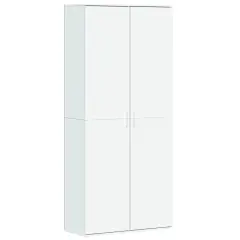 vidaXL Visoka omara bela 80x35x180 cm inženirski les