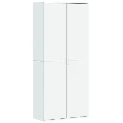 vidaXL Visoka omara bela 80x35x180 cm inženirski les