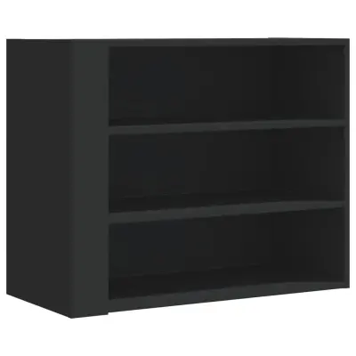 vidaXL Stenska omarica črna 75x35x60 cm inženirski les