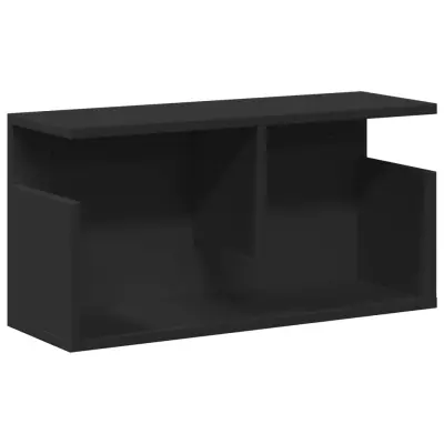 vidaXL Stenska omarica 60x20x30 cm črna inženirski les